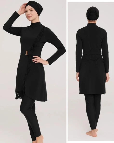 Adasea  Charlıe 4443 Tam Boy Tasarım Tesettür Mayo - Resim 4