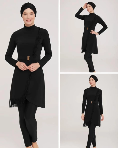 Adasea  Charlıe 4443 Tam Boy Tasarım Tesettür Mayo - Resim 8