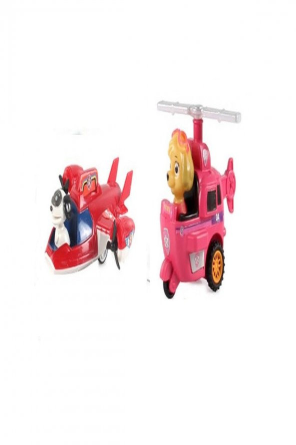 Paw Patrol Kahramanlar Figürlerinden Skye Helikopter ve Kurtarma Uçağı ikili set ürün görseli