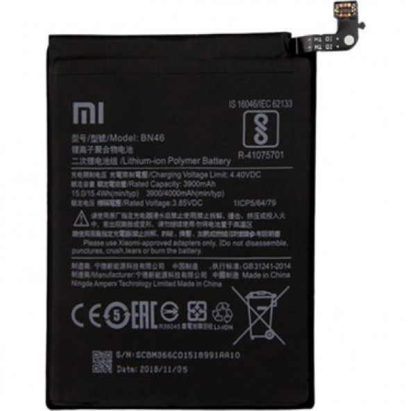 Xiaomi Redmi Note 8 Batarya Xiaomi RedMi BN46 Uyumlu Yedek Batarya