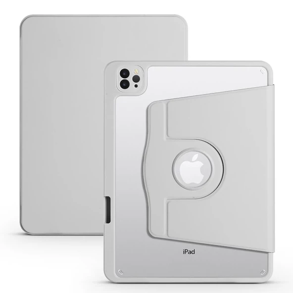 Apple iPad 10.9 2022 (10.Nesil) Kılıf Termik Kalem Bölmeli Dönebilen Standlı Kılıf - 9