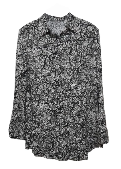 KEHİLA BÜYÜK BEDEN KREM-YEŞİL ÇİZGİLİ GÖMLEK - 3