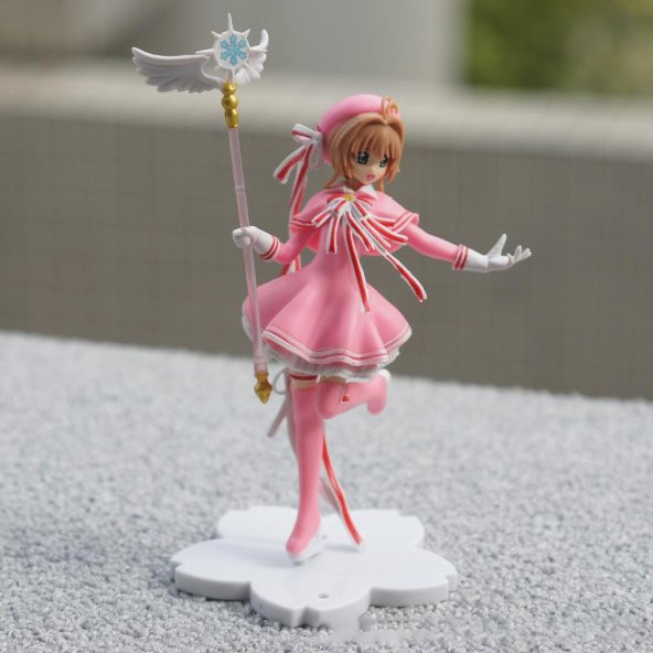 Anime Sakura Kinomoto Karakter Figür Oyuncak Biblo 16 cm - 5