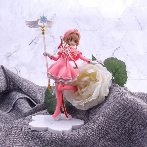 Anime Sakura Kinomoto Karakter Figür Oyuncak Biblo 16 cm - 9