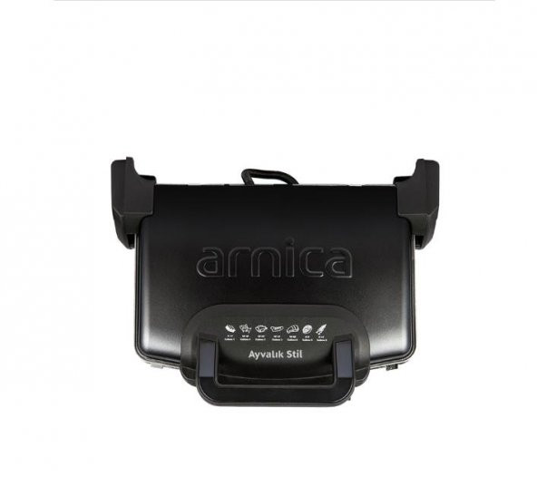 Arnica GH26262 Ayvalık Stil Tost Makinesi Siyah