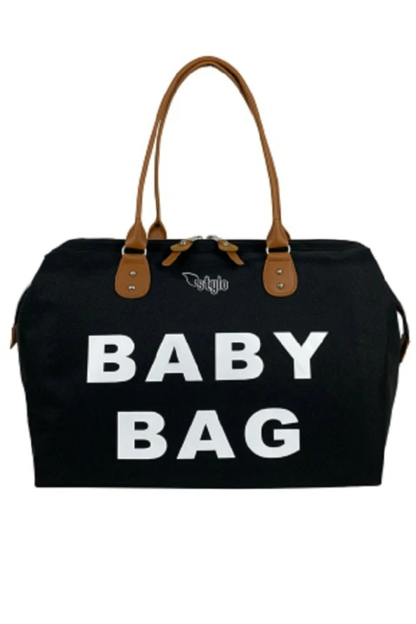 Stylo Baby Bag Anne Bebek Bakım ve Kadın Çantası Tek - Siyah