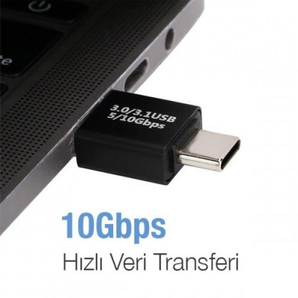 Coofbe 2in1  Usb 3.0 To Type C Dönüştürücü Type C to Usb Dönüştürücü Otg Çevirici 10Gbps Veri Aktarım - 4