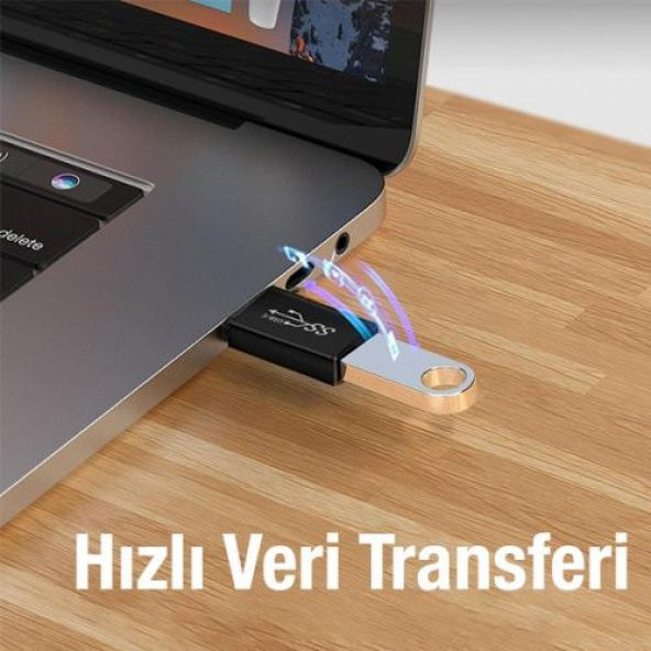 Coofbe USB to Type-C Çevirici Dönüştürücü Flash Bellek Klavye Mouse Cevirici İpad Macbook Huawei Uyum - 4