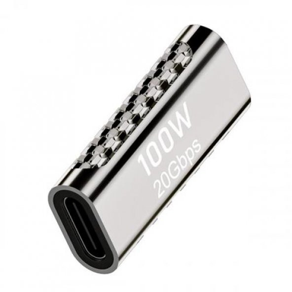 Coofbe Type-C to Type-C Uzatma Adaptörü Dirsek Tip 100W 20Gbps Type-C Çevirici Dönüştürücü Veri Aktarım - 2