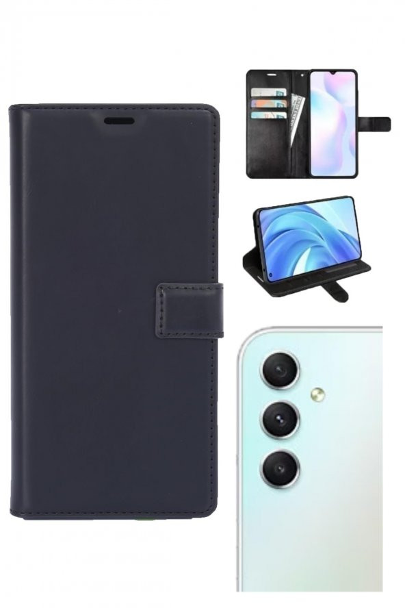 Samsung Galaxy A24 Uyumlu Kamera Korumalı Cüzdanlı ve Kapaklı Kılıf - 4