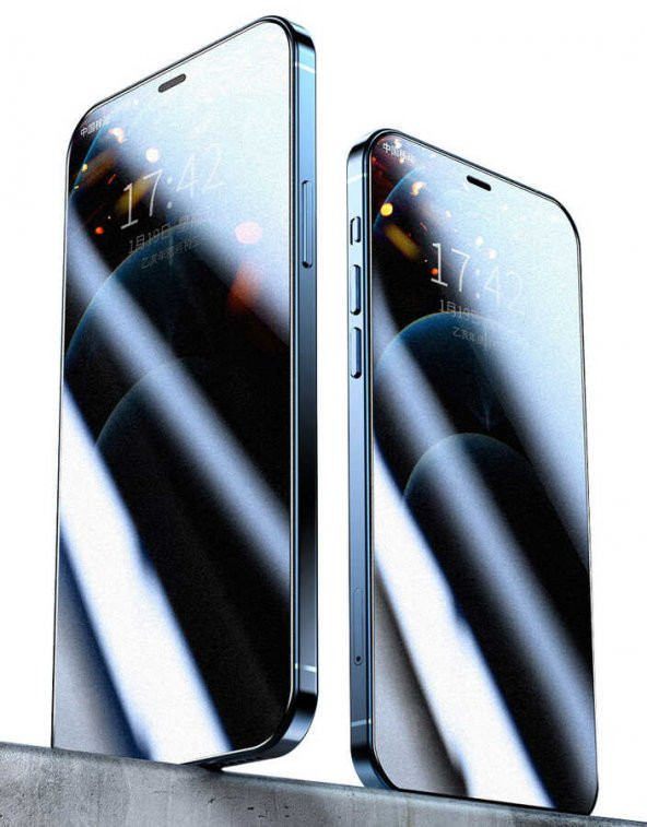 Apple iPhone 11 Pro Max Gizlilik Filtreli Tam Rika Premium Kırılmaz Cam -RİKA-PRİ-