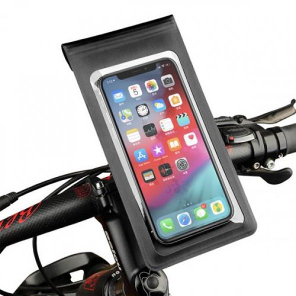 Coofbe Su Geçirmez Tpu Şeffaf Gidona Takılan Motosiklet Telefon Tutucu Bisiklet Telefon Tutucu