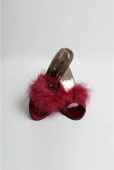 Giona 404 Kadın İnce Belli Topuklu Gelin Terliği - 12