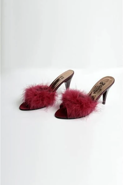 Giona 404 Kadın İnce Belli Topuklu Gelin Terliği - 10