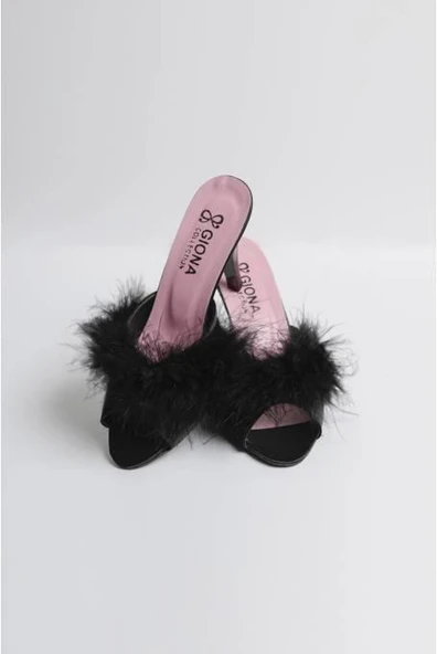 Giona 404 Kadın İnce Belli Topuklu Gelin Terliği - 5