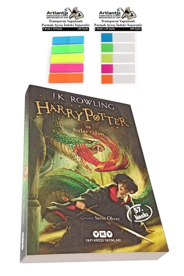 Harry Potter 2 Sırlar Odası 314 Sayfa 1 Adet Transparan Kitap Ayraç 2 Paket Hary Poter ve Sırlar Odası
