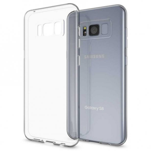 Samsung Galaxy S8 Plus Kılıf Şeffaf Esnek Kamera Korumalı Silikon -SÜPER-