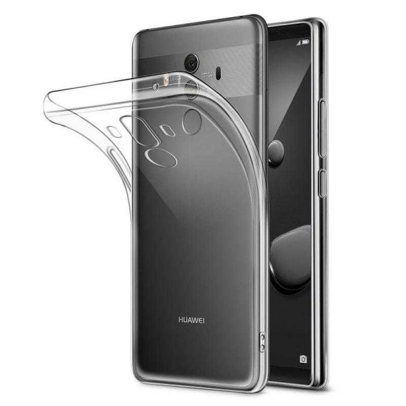 Huawei Mate 10 Pro Kılıf Şeffaf Esnek Kamera Korumalı Silikon -SÜPER-