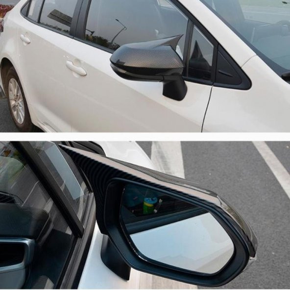 Oled Garaj Toyota Corolla İçin Uyumlu Batman Ayna Kapağı Karbon 2019+