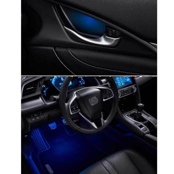 Oled Garaj Honda Civic FC5 İçin Uyumlu Kapı İç ve Ayak Altı Aydınlatma Mavi Renk
