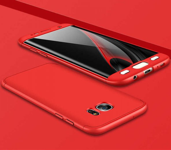 Samsung Galaxy S7 Edge Kılıf 360 Ön Ve Arka Koruma Sert Mika Lüx Orjinal - AYS GKK- - 1