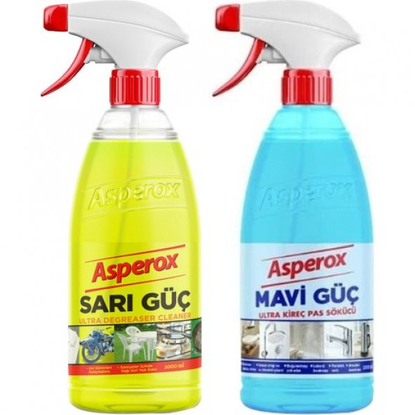 ASPEROX SARI GÜÇ 1000 ML 1 ADET MAVİ GÜÇ 1000 ML 1 ADET TOPLAM 2 ADET