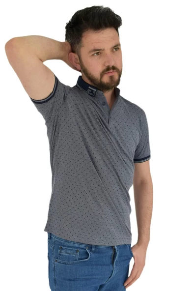 Erkek Polo Yaka Tişört R4160 BGL-ST02776 - Resim 4