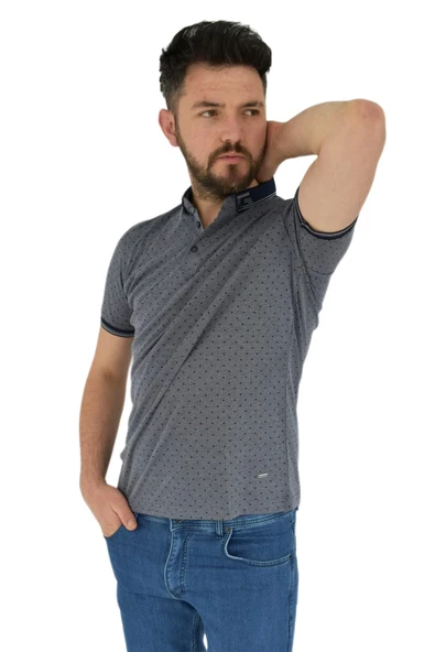 Erkek Polo Yaka Tişört R4160 BGL-ST02776 - Resim 6