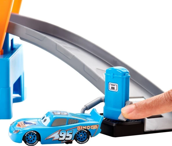 Disney Pixar Cars Renk Değiştiren Dinoco Araba Yıkama Oyun Seti Gtk91 - 8