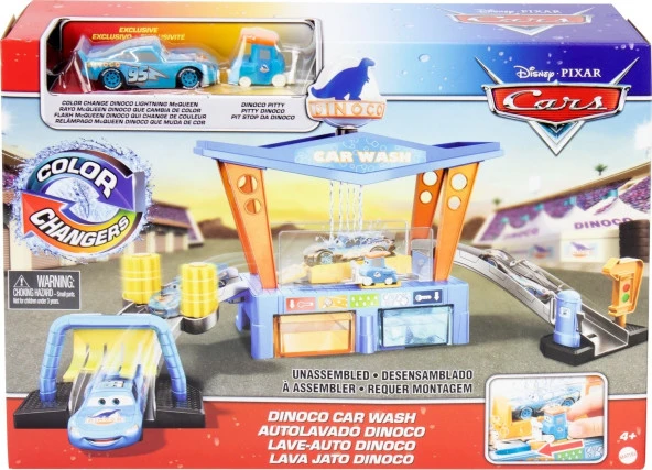 Disney Pixar Cars Renk Değiştiren Dinoco Araba Yıkama Oyun Seti Gtk91 - 10