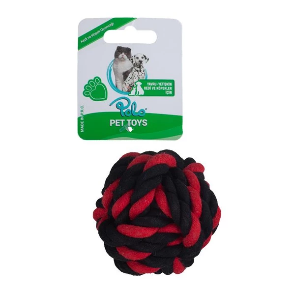 Köpek Oyuncağı İpli Top 7,5 Cm - 3
