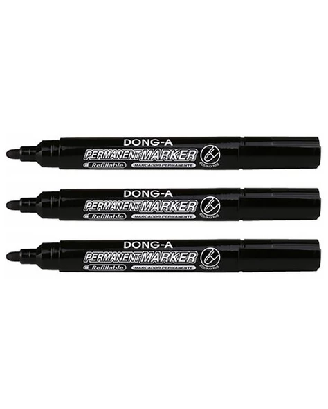 Dong A Permanent Marker Siyah 3lü D4236