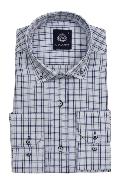 Erkek Ekose Klasik Uzun Kol Gömlek Oxford BGL-ST02990 - 3