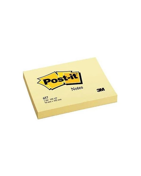 Post-it Yapışkanlı Not Kağıdı Sarı 657