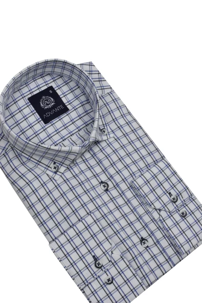 Erkek Ekose Klasik Uzun Kol Gömlek Oxford BGL-ST02990 - 5