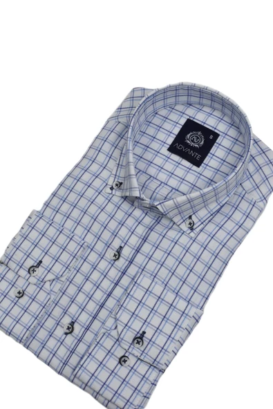 Erkek Ekose Klasik Uzun Kol Gömlek Oxford BGL-ST02990 - 10