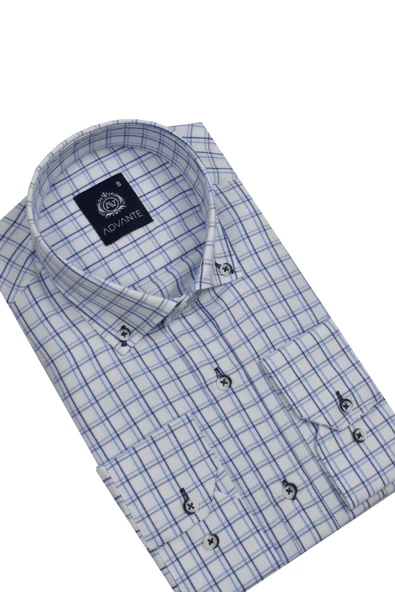 Erkek Ekose Klasik Uzun Kol Gömlek Oxford BGL-ST02990 - 7