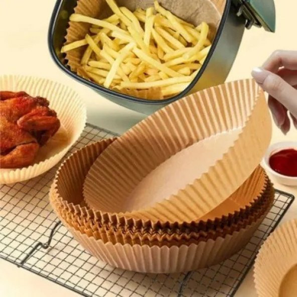50 Adet 16X20cm Airfryer Pişirme Kağıdı Hava Fritözü Xiaomi Philips Yağsız Tefal Kumtel Mi Kağıt