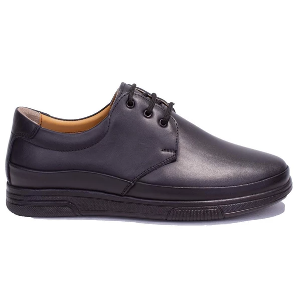 Dagoster DMA08-430 Siyah Ortopedik Günlük Deri Erkek Ayakkabı - Resim 2