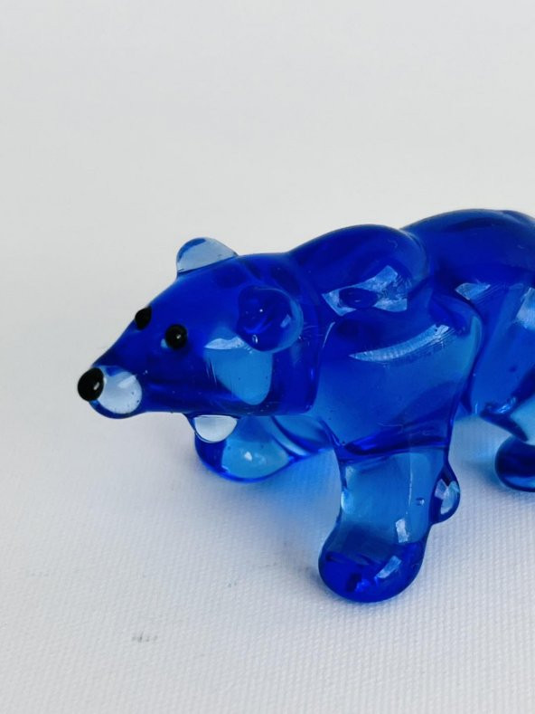 El Yapımı Murano Cam Kutup Ayısı Biblo A06 - Resim 4