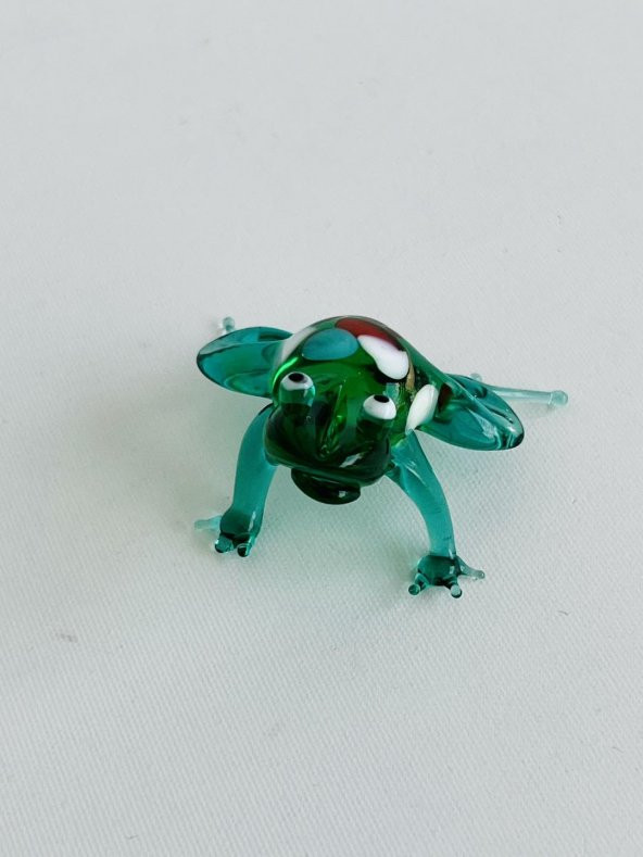 El Yapımı Murano Cam Kurbağa Biblo A07 - Resim 2
