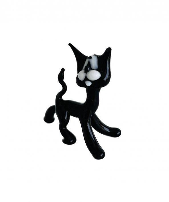 El Yapımı Murano Cam Kedi Biblo A08 ürün görseli 1