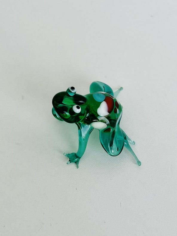 El Yapımı Murano Cam Kurbağa Biblo A07 - Resim 3