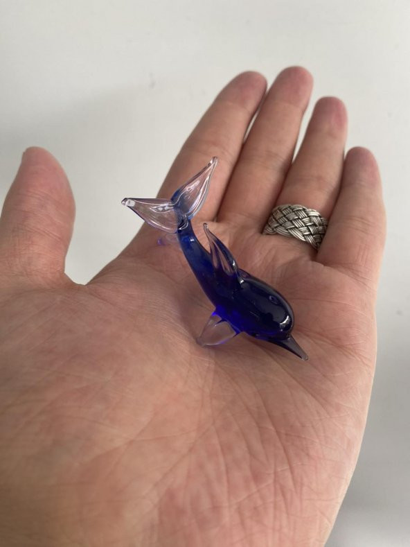 El Yapımı Murano Cam Yunus Biblo A05 - Resim 6