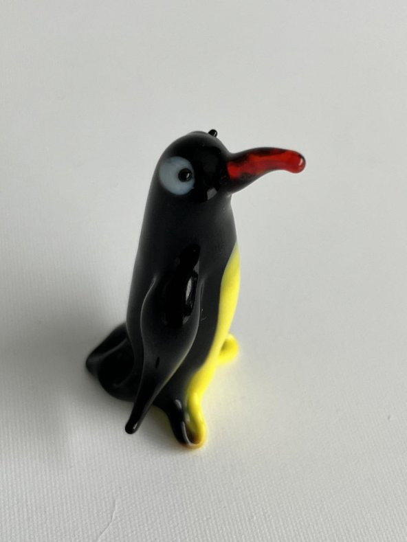 El Yapımı Murano Cam Penguen Biblo A10 - Resim 4