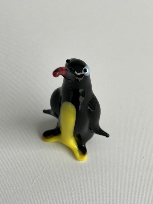 El Yapımı Murano Cam Penguen Biblo A10 - Resim 5