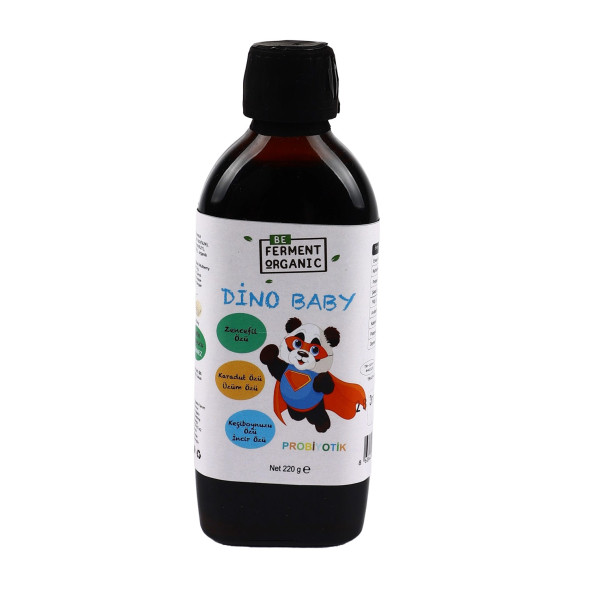 Beorganic DİNO Baby ( 9 AY ) PROBİYOTİK ORGANİK  ÖZ KARIŞIMLI ŞURUP 220 g