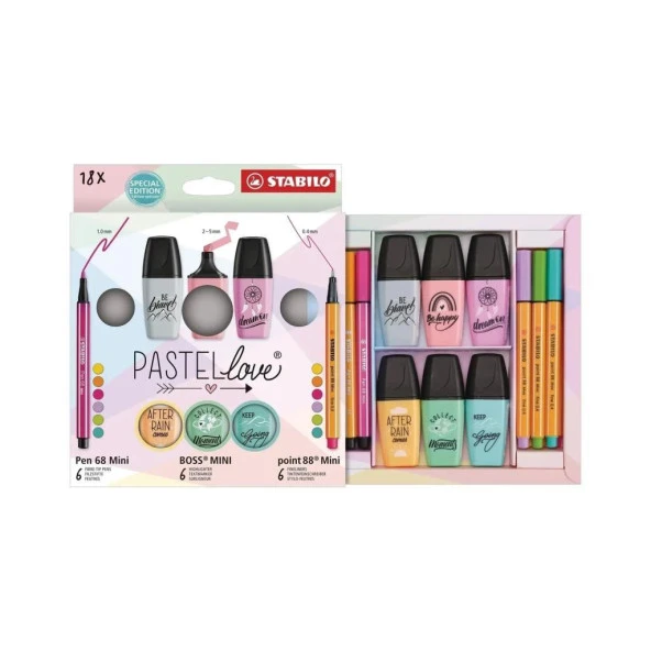 Stabilo Pastellove Mini Set 18'Li 77/5-8 - Resim 2