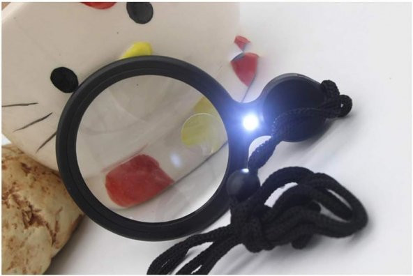 Taşınabilir El Büyüteç 4x8x Cep Büyüteç İle Led Okuma Büyüteci Işıklı Büyüteç Askılı Cep Büyüteç - 2