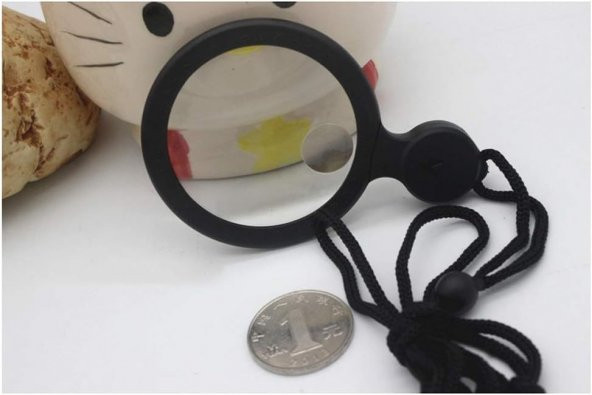 Taşınabilir El Büyüteç 4x8x Cep Büyüteç İle Led Okuma Büyüteci Işıklı Büyüteç Askılı Cep Büyüteç - 4